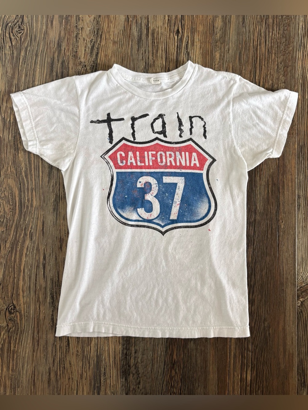Tultex Train 2012 Summer Tour Concert Band T-Shirt Womens XS White Short Sleeve